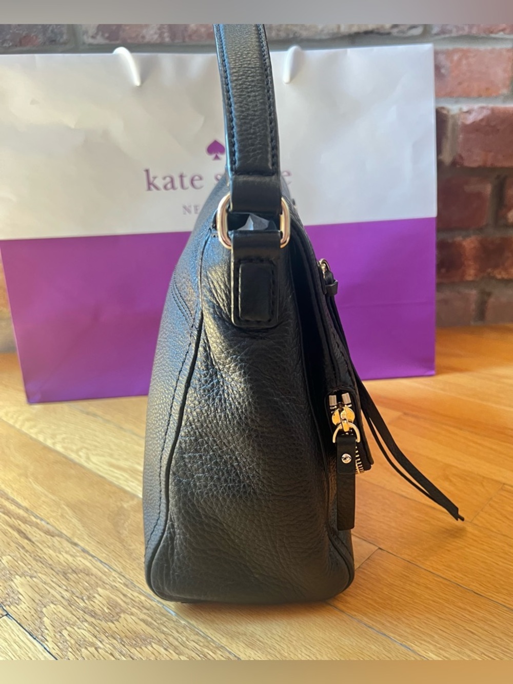 Kate Spade New York Black Leather Small Cobble Hill Toddy Bag - Picture 7 of 15